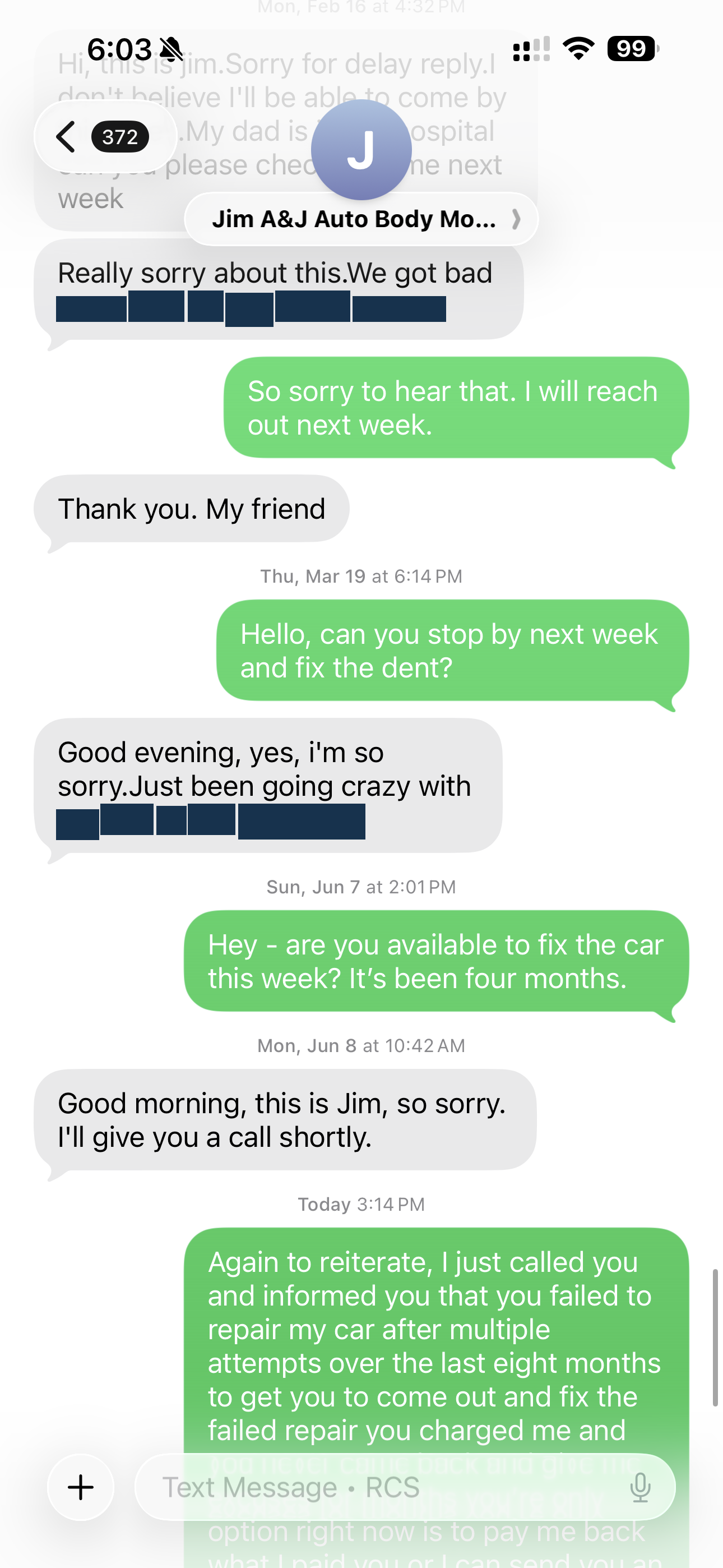 Redacted record: Follow-up through spring 2026